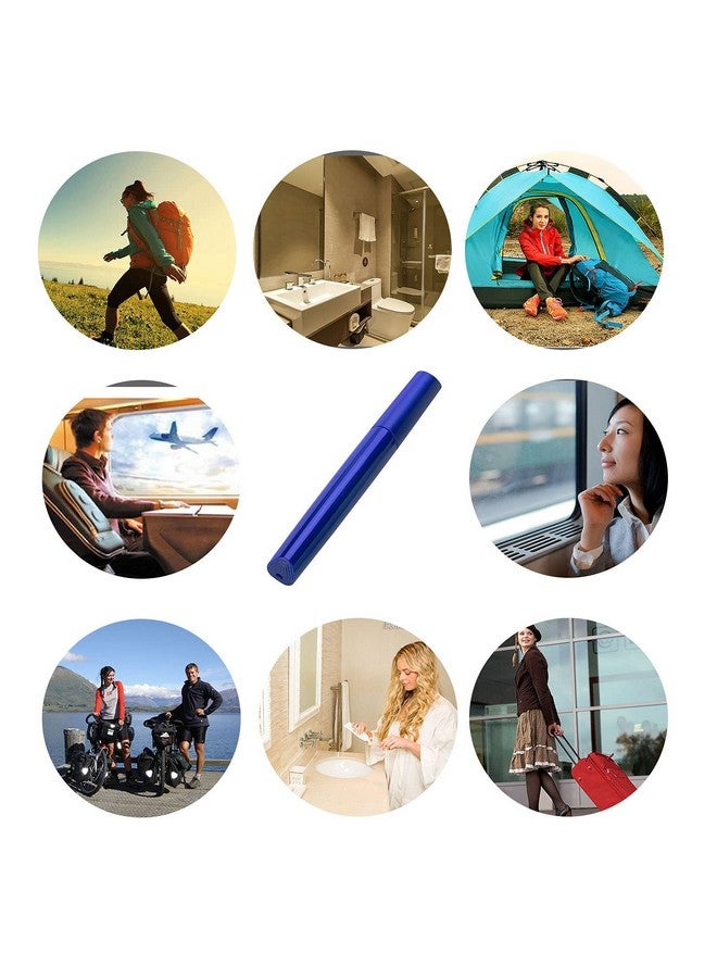 Hiyoo Travel Toothbrush Case, Portable Toothbrush Cover Container Storage Container, Breathable Design With Air Hole More Tube For Travel Hiking Camping And Business Trip (Deep Blue) - Image 4