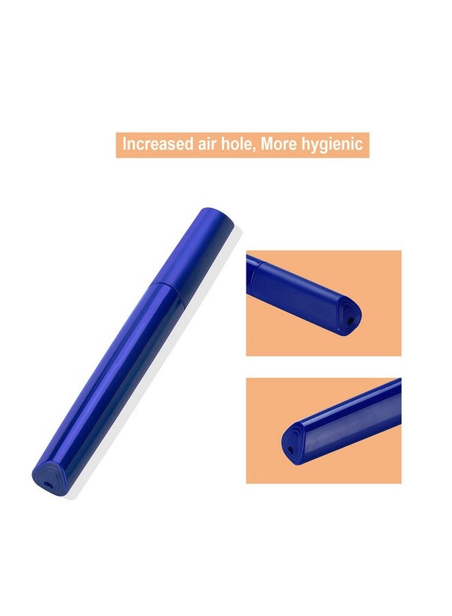 Hiyoo Travel Toothbrush Case, Portable Toothbrush Cover Container Storage Container, Breathable Design With Air Hole More Tube For Travel Hiking Camping And Business Trip (Deep Blue) - Image 3