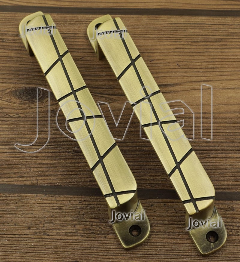 Jovial 124 Main Door HandleDoor HandlePull HandleHandle Set 7 Inch Finish Antique Brass Material Zink Alloy 2 Pcs Set - Image 1