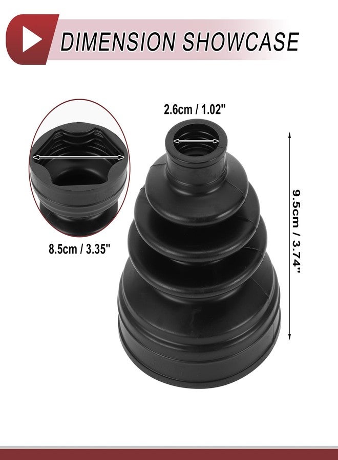 HEROFFIX 1 Set CV Joint Boot Kit for Nissan Maxima 2002 for Nissan Juke 2014-2017 Inner Constant Velocity Joint Boot W/Clamps No.397416N225 Black Rubber - Image 4