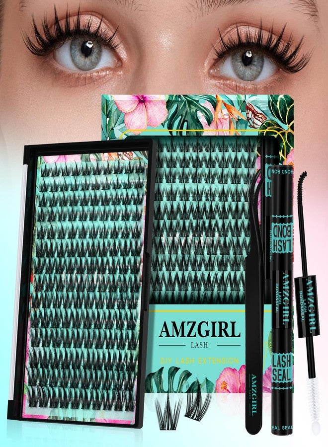 AMZGIRL LASH Lash Clusters Kit 140pcs Manga Lash Extension Kit Anime Cluster Lashes Natural Look with Waterproof Lash Bond and Seal, Lash Tweezer with Wet Look Ultra-Thin Band Anime Lashes(Puppy-Kit,C-10-18mm) - Image 1
