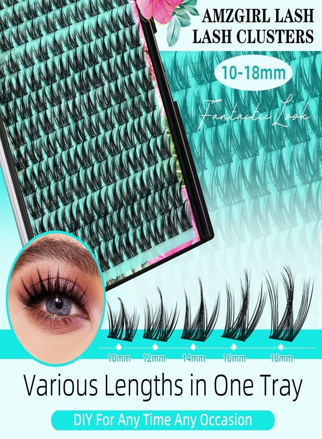 AMZGIRL LASH Lash Clusters Kit 140pcs Manga Lash Extension Kit Anime Cluster Lashes Natural Look with Waterproof Lash Bond and Seal, Lash Tweezer with Wet Look Ultra-Thin Band Anime Lashes(Puppy-Kit,C-10-18mm) - Image 3