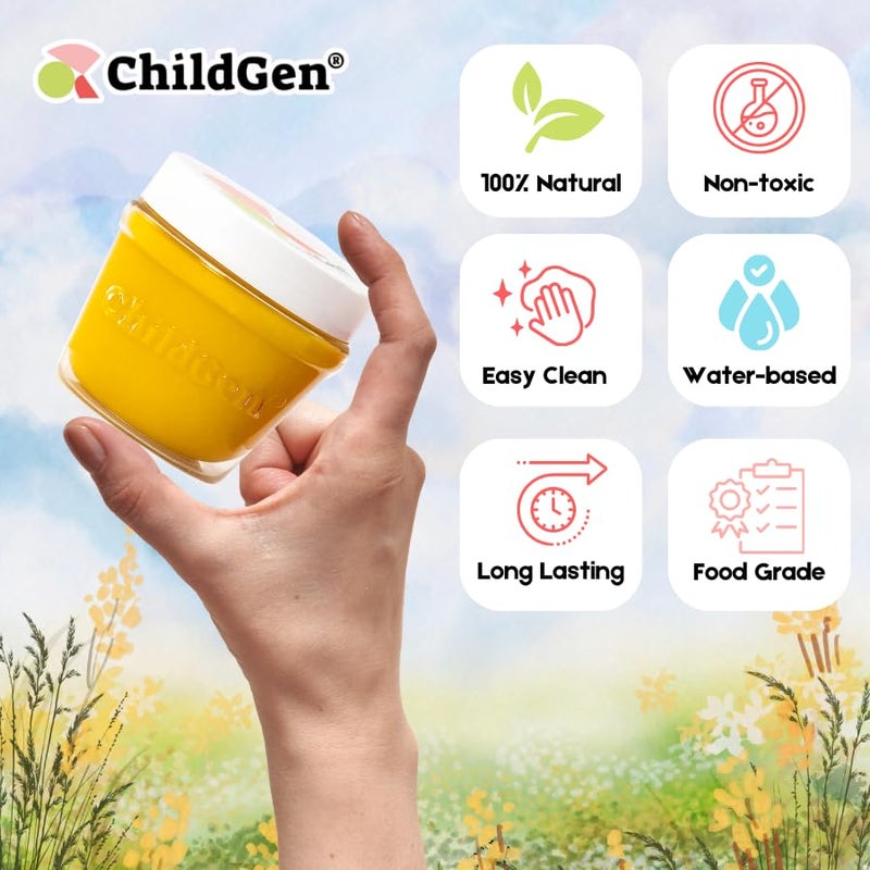 ChildGen Natural Play Dough Set, Non-Toxic, Super Soft, Long Lasting Playdough, Modeling Dough, Kids Arts & Crafts, Preschool Toys (Pastel Colors), 6-Pack of 4.5-Ounce Cans - Image 5