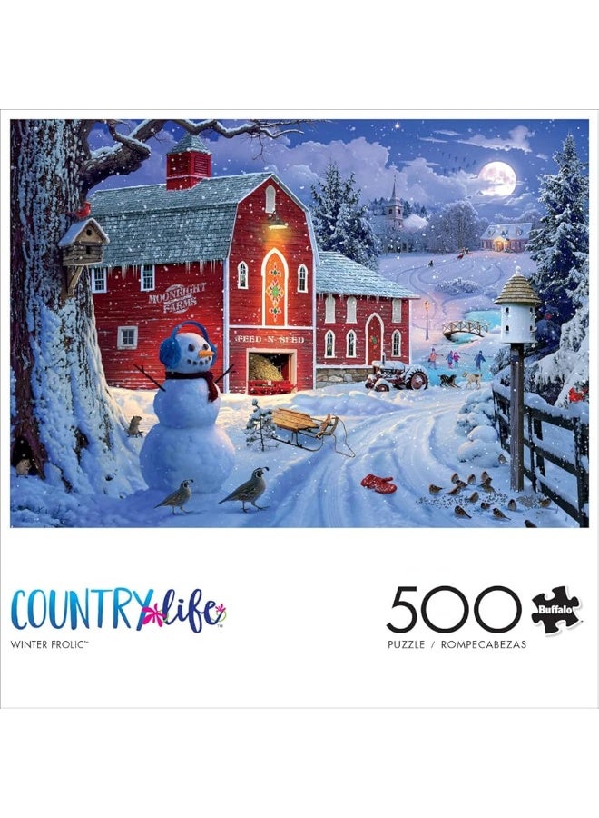 Buffalo Games David Stevenson Winter Frolic 500 Piece Jigsaw Puzzle for Adults Challenging Puzzle Perfect for Game Nights Finished Size is 2125 x 1500 - Image 3