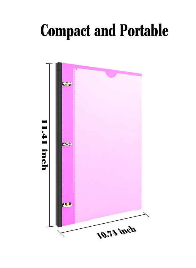 INFUN 1 Inch Telescoping 3 Ring Binder - 1PCS-Pink - Image 5