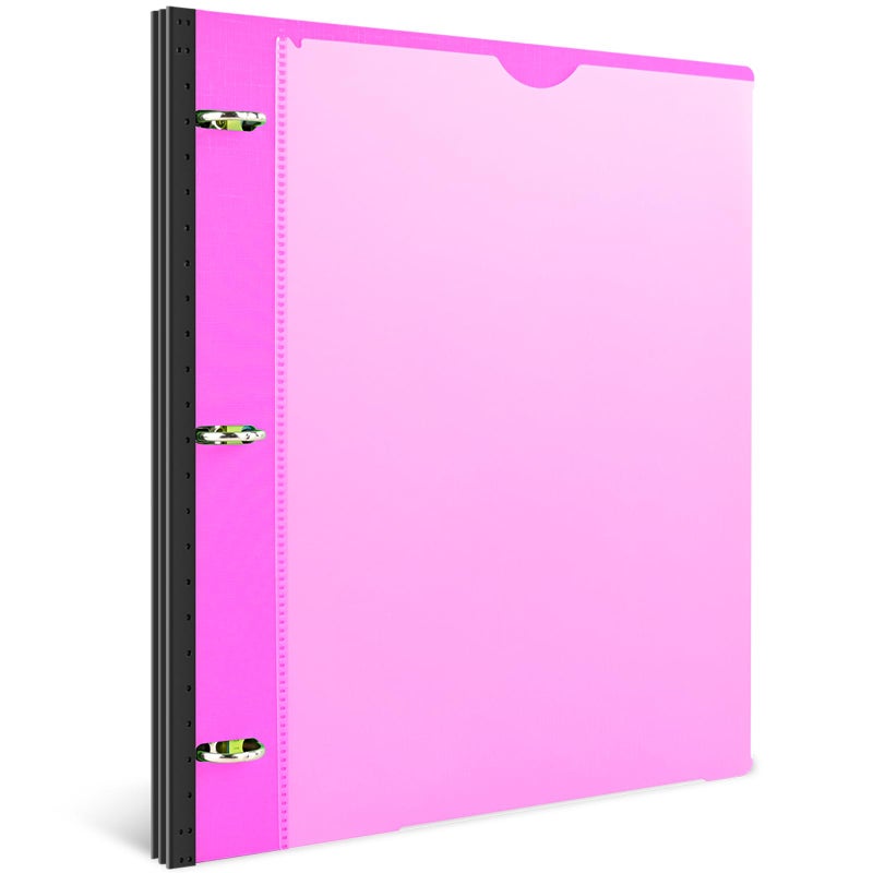 INFUN 1 Inch Telescoping 3 Ring Binder - 1PCS-Pink - Image 1