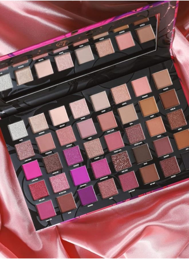 W7 Cosmetics W7 Love Fest Pressed Pigment Palette - 40 Playful Party Colours With Matte, Shimmer, Glitters - Flawless Long-Lasting Bold Makeup  - Image 3