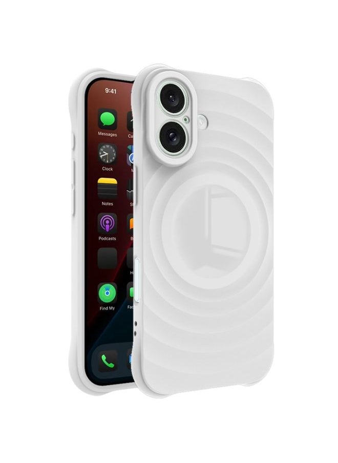 Case Cover For iPhone 16 IMAK UC-6 Series Manbo Frosting Soft Phone Case(White)