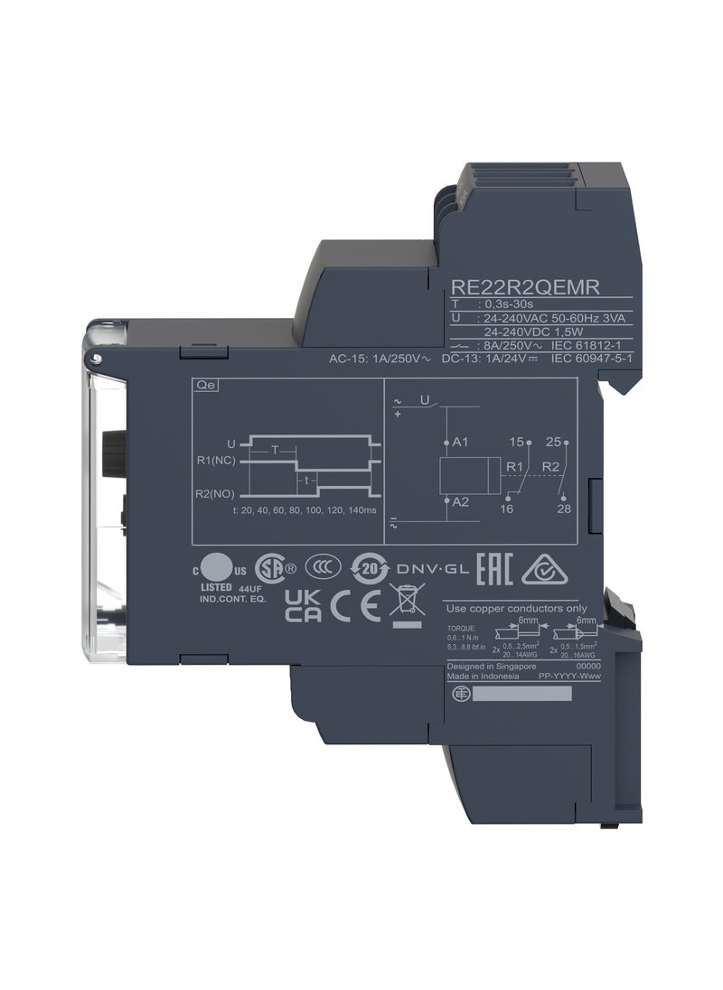 Schneider Electric RE22R2QEMR Star-Delta Timing Relay  - Image 3