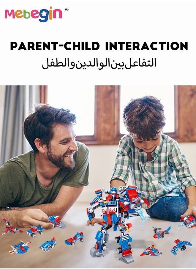 MEBEGIN 10 In 1 Transformers Toy with Multiple Playstyles, Fun Robot Car Toy, Vehicles Transform Robot Toy, Multifunctional Blocks Building Toys, Easy to Assemble, Ideal Gift for Kids for Any Festivals and Occasions  - Image 3