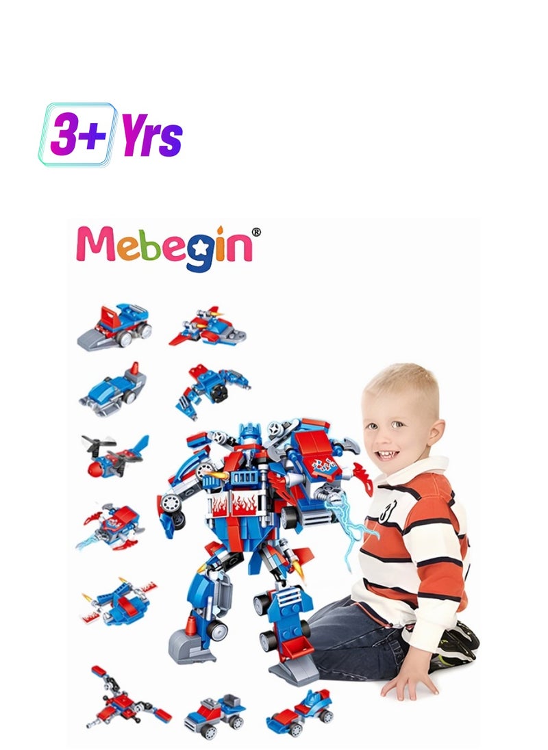 MEBEGIN 10 In 1 Transformers Toy with Multiple Playstyles, Fun Robot Car Toy, Vehicles Transform Robot Toy, Multifunctional Blocks Building Toys, Easy to Assemble, Ideal Gift for Kids for Any Festivals and Occasions  - Image 2