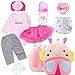 TatuDoll 9 Pcs Set Reborn Baby Doll Clothes 1722 Inches Pink Tutu Skirt Butterfly Backpack Female Purple - Image 2