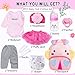 TatuDoll 9 Pcs Set Reborn Baby Doll Clothes 1722 Inches Pink Tutu Skirt Butterfly Backpack Female Purple - Image 4