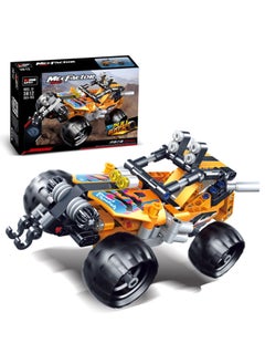 Diku Building Block Technology Mechanical Width Special GT Pull Back Function Assembled Formula Racing Model Boy Toy Gift-Color:3812/Desert Speed Offroad Racing