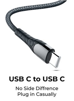 glassology 65W USB C Cable 1 Meter, PD 3.0 3A Fast Charging Cord Type C Cable Compatible with All iPhone Series, Windows And MacBook Pro, MacBook Air, iPad Pro, Samsung Galaxy S23/22/Z Fold/Z Flip, Google Pixel 7/6A,PS5,  - Image 2