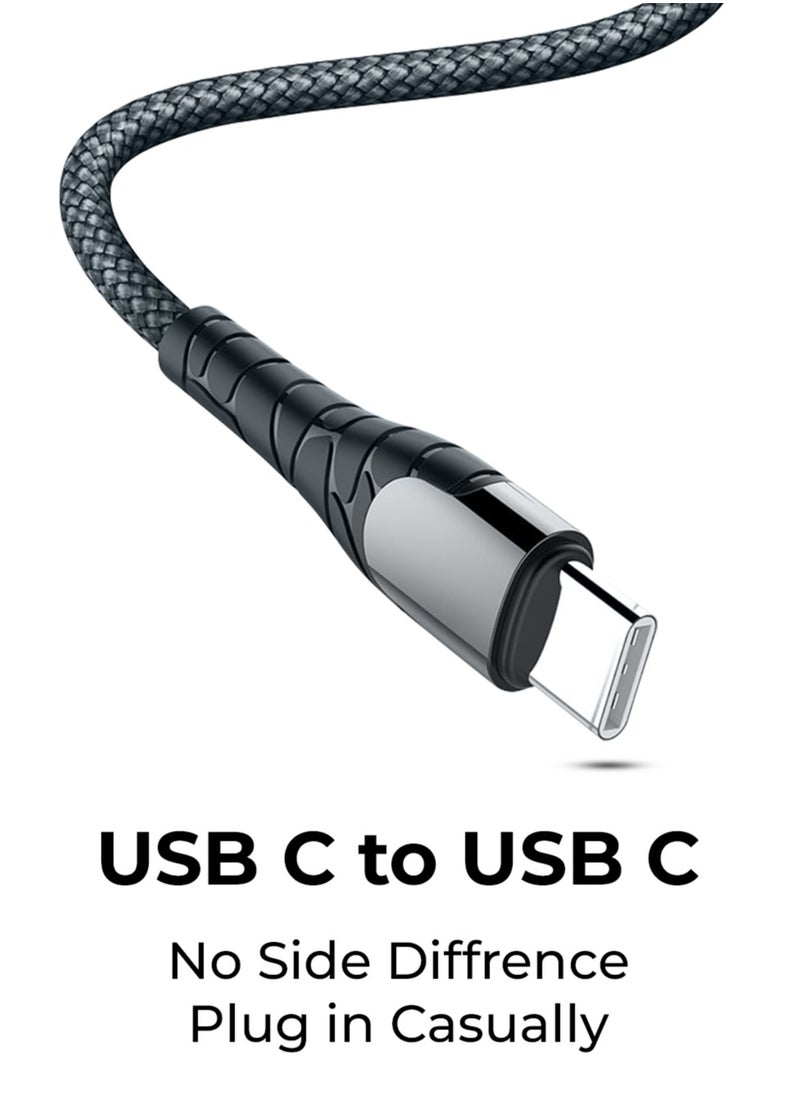 glassology 65W USB C Cable 1 Meter, PD 3.0 3A Fast Charging Cord Type C Cable Compatible with All iPhone Series, Windows And MacBook Pro, MacBook Air, iPad Pro, Samsung Galaxy S23/22/Z Fold/Z Flip, Google Pixel 7/6A,PS5,  - Image 2