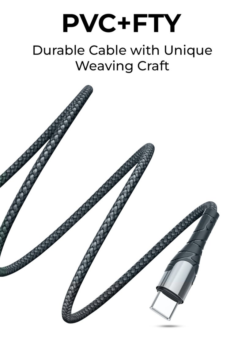 glassology 65W USB C Cable 1 Meter, PD 3.0 3A Fast Charging Cord Type C Cable Compatible with All iPhone Series, Windows And MacBook Pro, MacBook Air, iPad Pro, Samsung Galaxy S23/22/Z Fold/Z Flip, Google Pixel 7/6A,PS5,  - Image 4