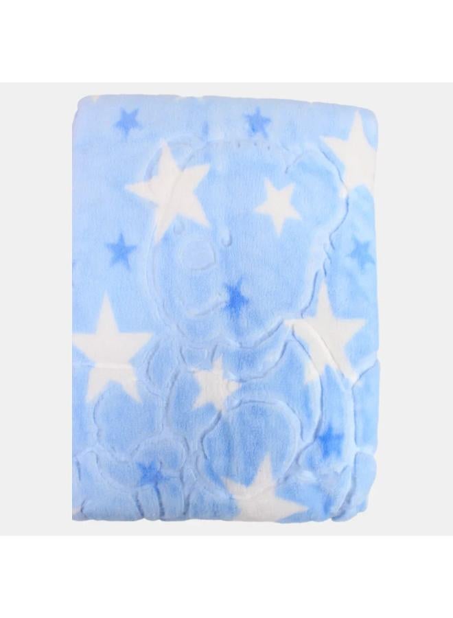 THE SMURFS Babies' Velvet Blanket – Multicolor Turkish Star Design - Image 2