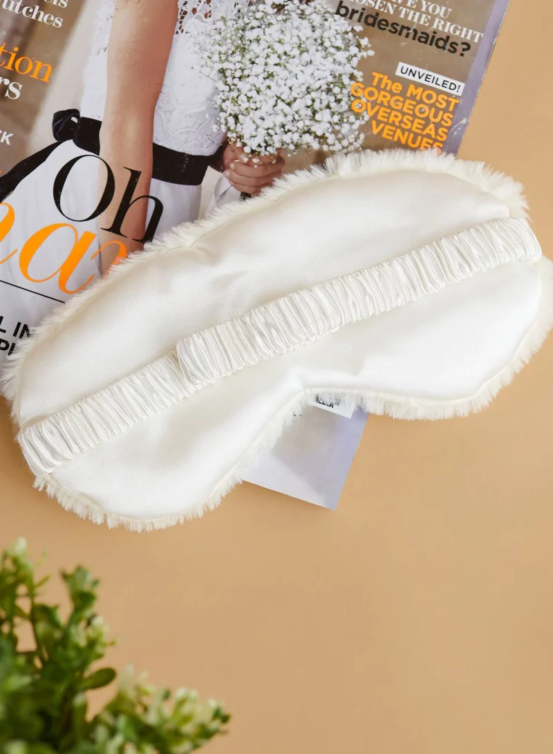 Pink Cactus Faux Fur Cat Eye Mask