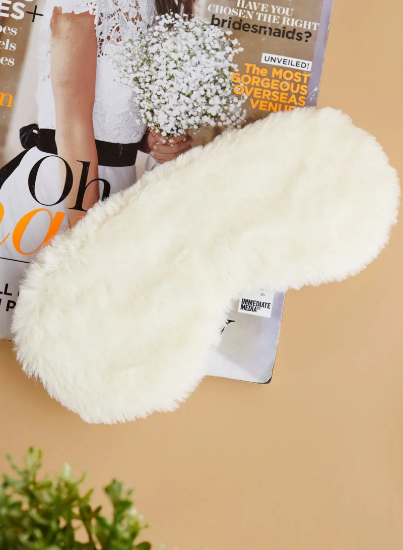 Pink Cactus Faux Fur Cat Eye Mask