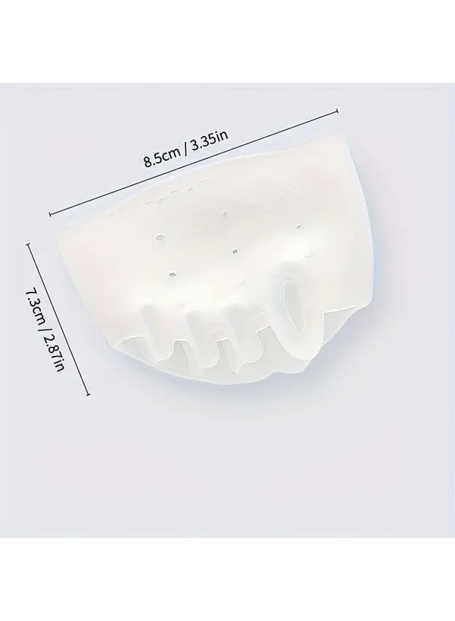 2 Pack Transparent Rubber Toe Separators with Bunion Support for Foot Alignment - Image 3