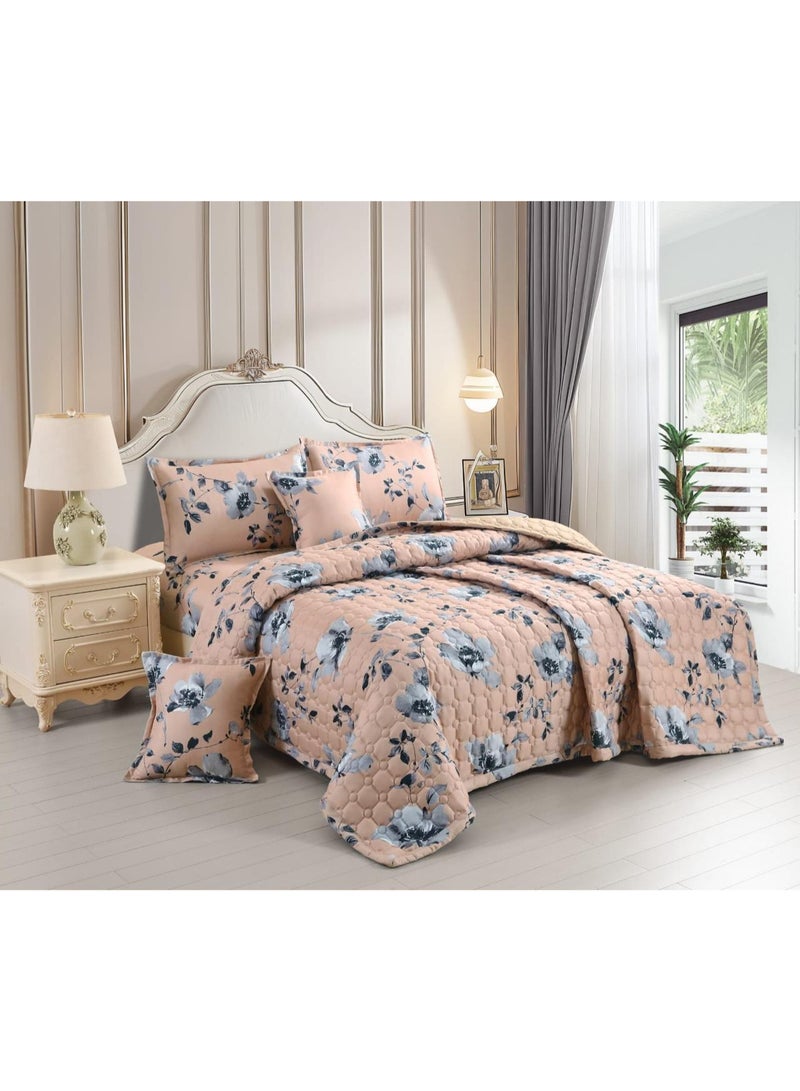 مون طقم لحاف نفرين مضغوط مشجر 6 قطع مقاس اللحاف 240x220 سم - Image 1