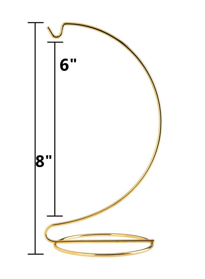 Creative Hobbies حامل عرض زينة بارتفاع 8 بوصة من الهوايات الإبداعية، مطلي بالذهب اللامع | عبوة من 3 - Image 2