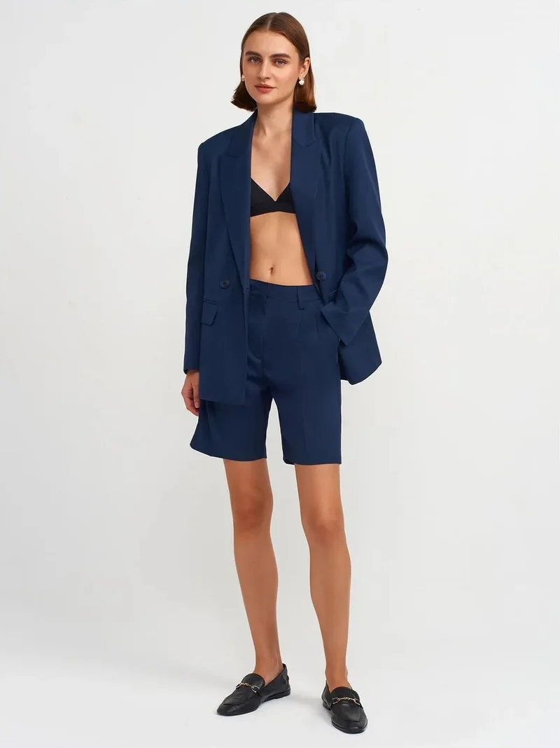 ديلفين DILVIN High-Waist Belted Wide-Leg Shorts