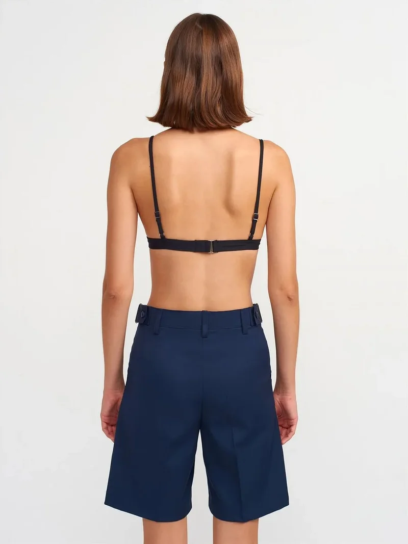 ديلفين DILVIN High-Waist Belted Wide-Leg Shorts