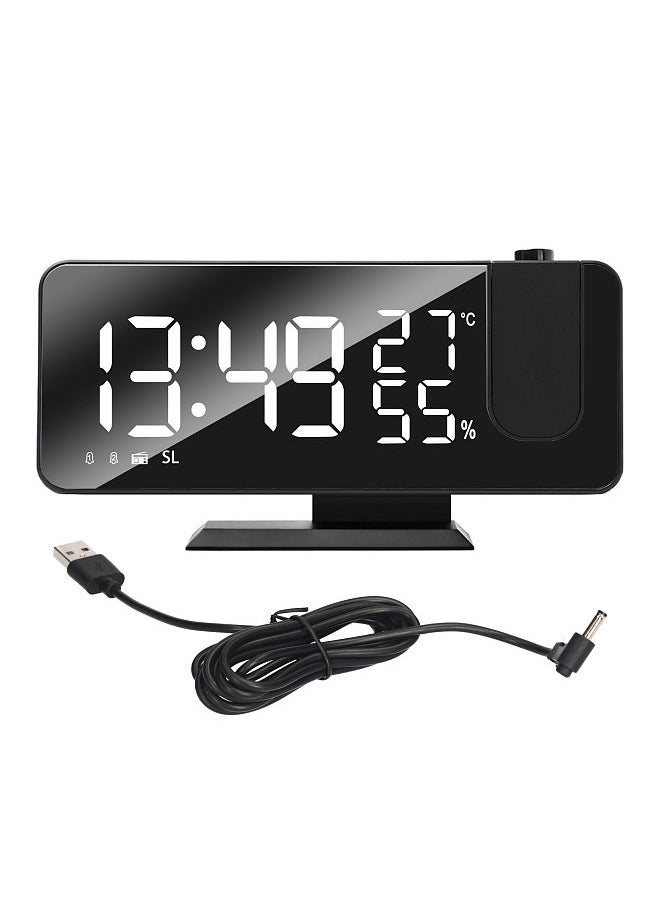 Digital Projection Alarm Clock Large LED Screen Alarm Clock Radio Loud Dual Alarm Clock for Heavy Sleeper Kid Elderly