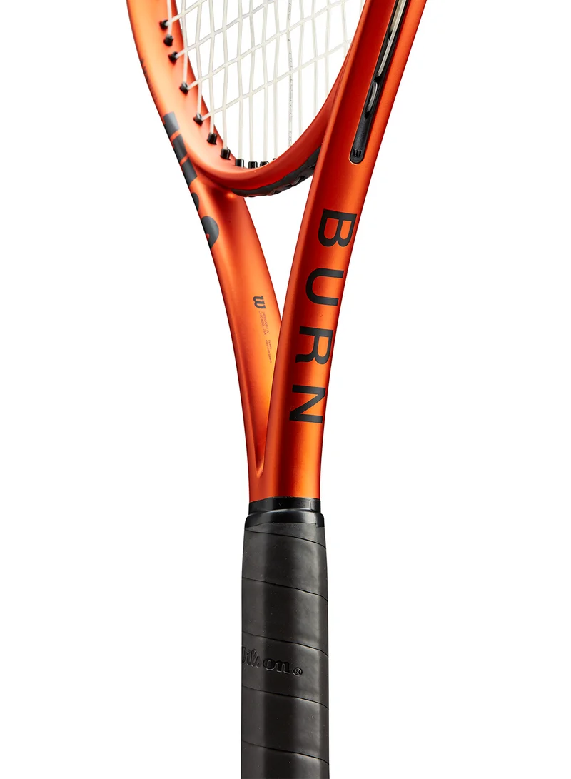 Wilson Burn 100Uls V5 Tennis Racket, 18x16, Adults, Intermediate/ Advanced - Orange/ Black