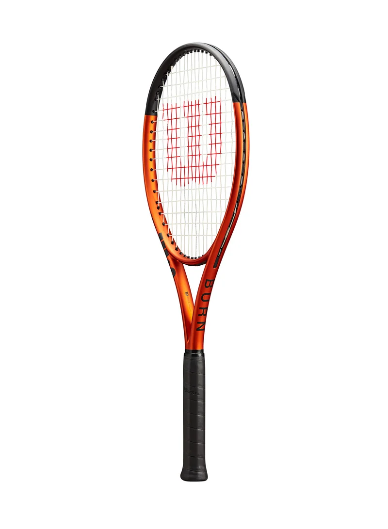 Wilson Burn 100Uls V5 Tennis Racket, 18x16, Adults, Intermediate/ Advanced - Orange/ Black