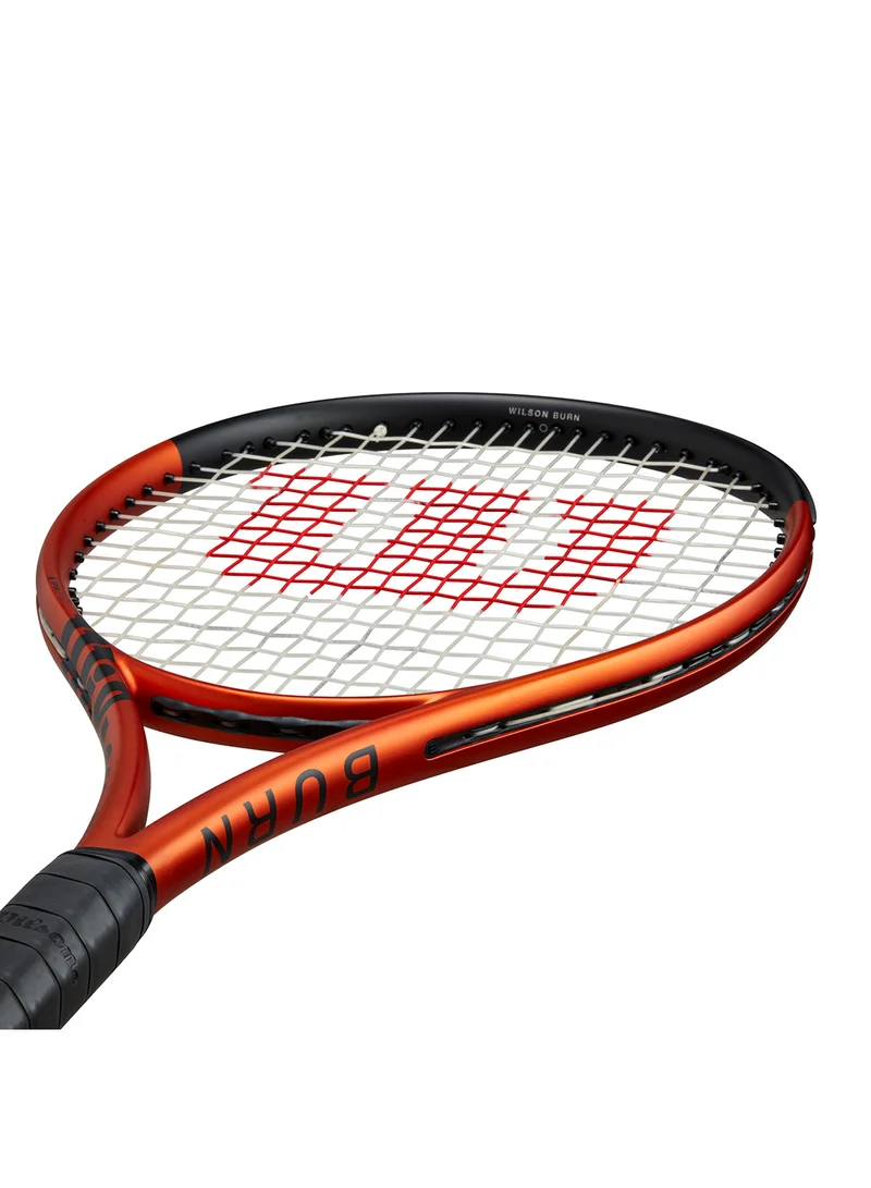 Wilson Burn 100Uls V5 Tennis Racket, 18x16, Adults, Intermediate/ Advanced - Orange/ Black