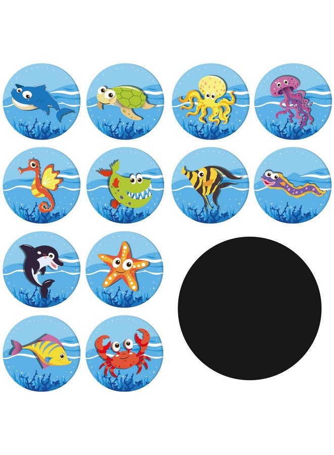Geyee 24 Pcs Potty Training Stickers Potty Stickers Reusable Potty Training Reveal Stickers Potty Training Seat Stickers Color Changing Sticker Toilet Targets(Marine Animal) - Image 1