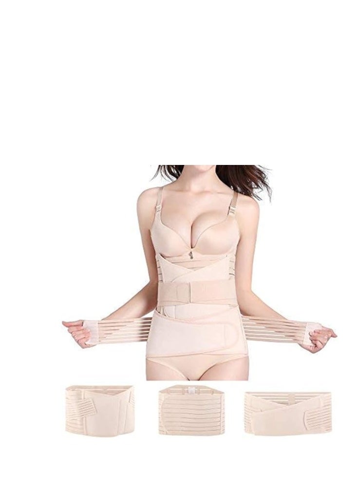Generic 3 in 1 Postpartum Body Shaper Recovery Support Abdominal Girdle Postpartum Body Shaper Waist Shaper Size M  - Image 1
