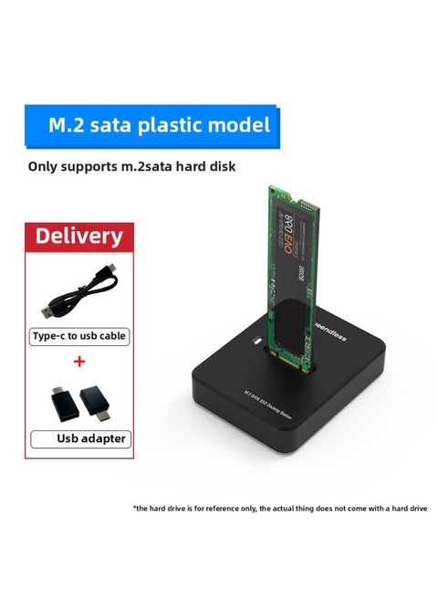 M2 Dual Protocol Nvme/sata Hard Disk Holder Usb3.1 Notebook Solid State SSD External Mobile Hard Disk Box Socket-Color:Sata Single Protocol Base