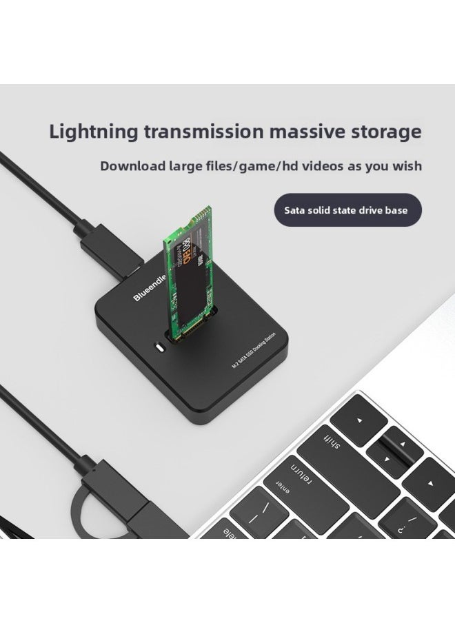 Generic M2 Dual Protocol Nvme/sata Hard Disk Holder Usb3.1 Notebook Solid State SSD External Mobile Hard Disk Box Socket-Color:Sata Single Protocol Base  - Image 4