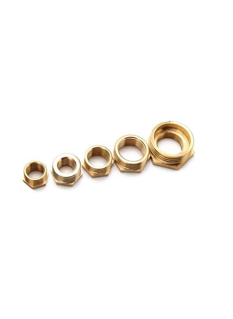 Pack of 2 Brass Reducer BSP Male Thread to BSP Female Thread Reducing Bush Hex Reducer Bushing Hose Pipe Fitting Connector apter 1''X3/4''