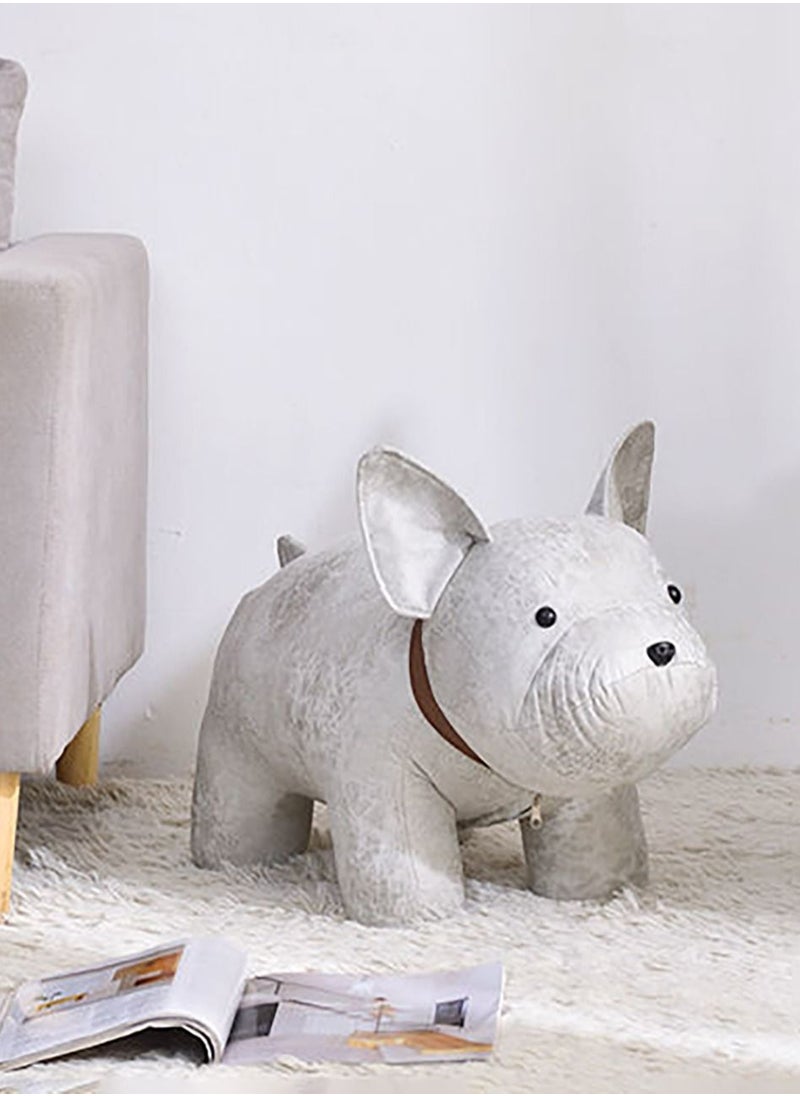 Merry Moments Animal Stool Cartoon Stool Changing Shoes Sofa Door Side Stool Footstool Gaming Bench Living Room Kid Stool White  - Image 1