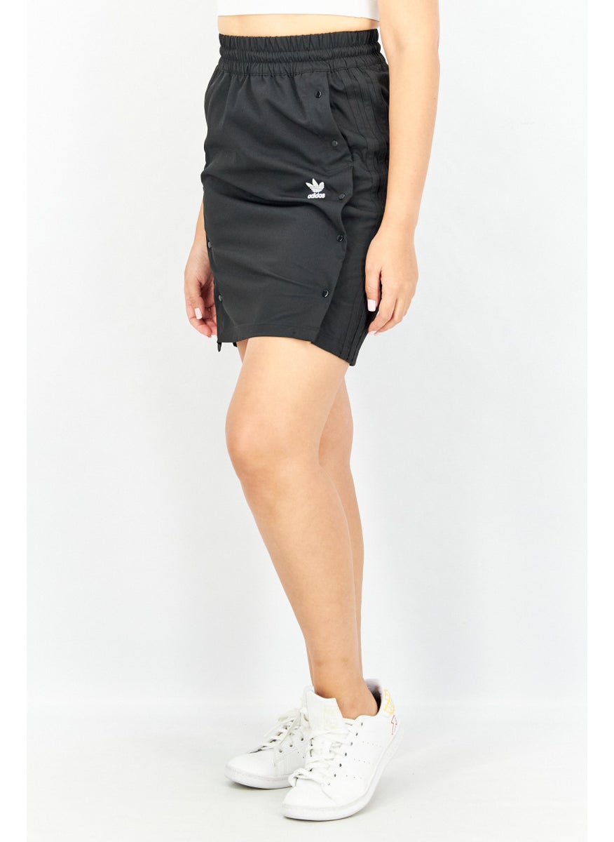 adidas Originals Women Textured Button Skirt, Black  - Image 3