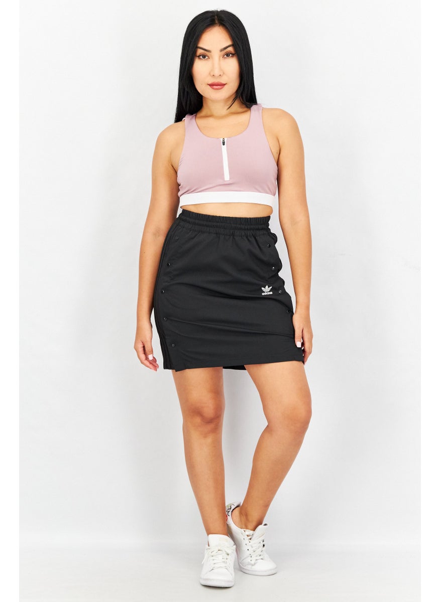 adidas Originals Women Textured Button Skirt, Black  - Image 4