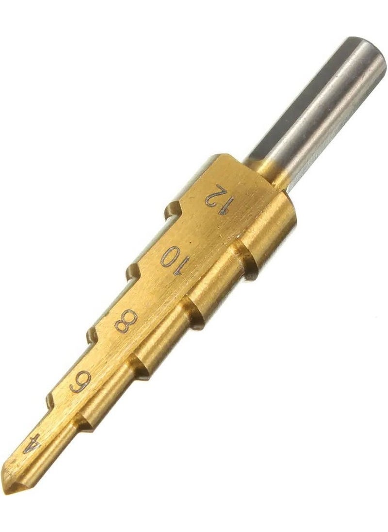 TiTi 5090 Hss Stepped Drill Bit Punch Sheet Metal Drill 4-12 mm  - Image 3