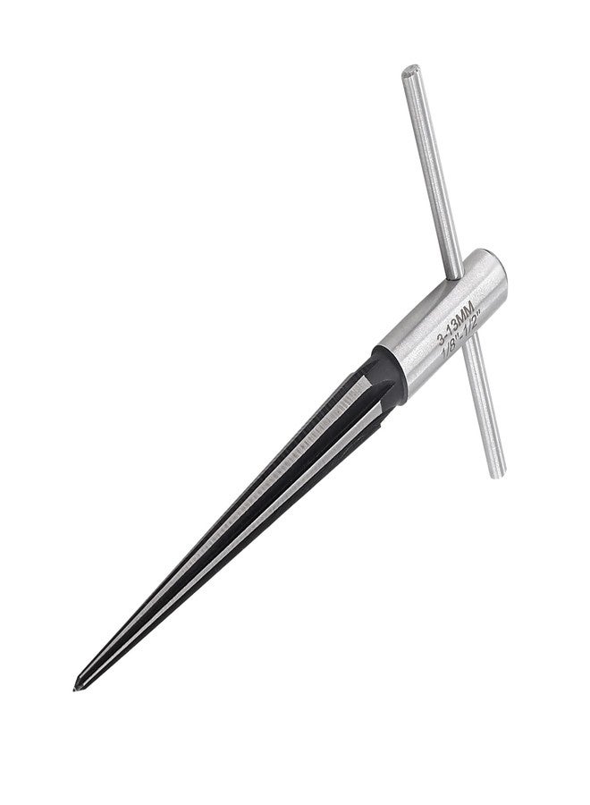 LifCratms 1/8"-1/2" (3-13mm) T Handle Tapered Reamer, 6 Fluted Chamfer Reaming Tool, Guitar Bridge Pin Hole Handle Tapered Reamers Woodworker Luthier Tool - Image 2