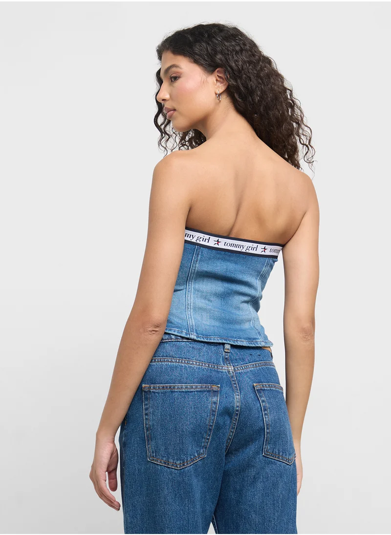 تومي جينز Denim Tube Top
