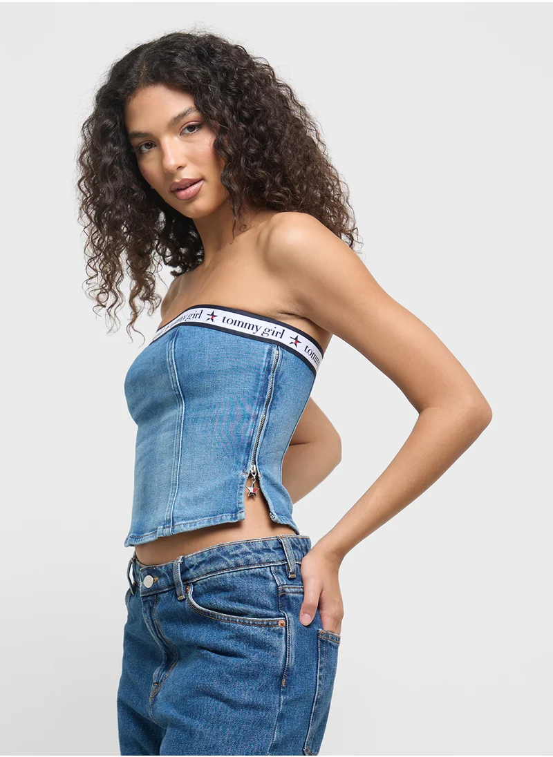 تومي جينز Denim Tube Top