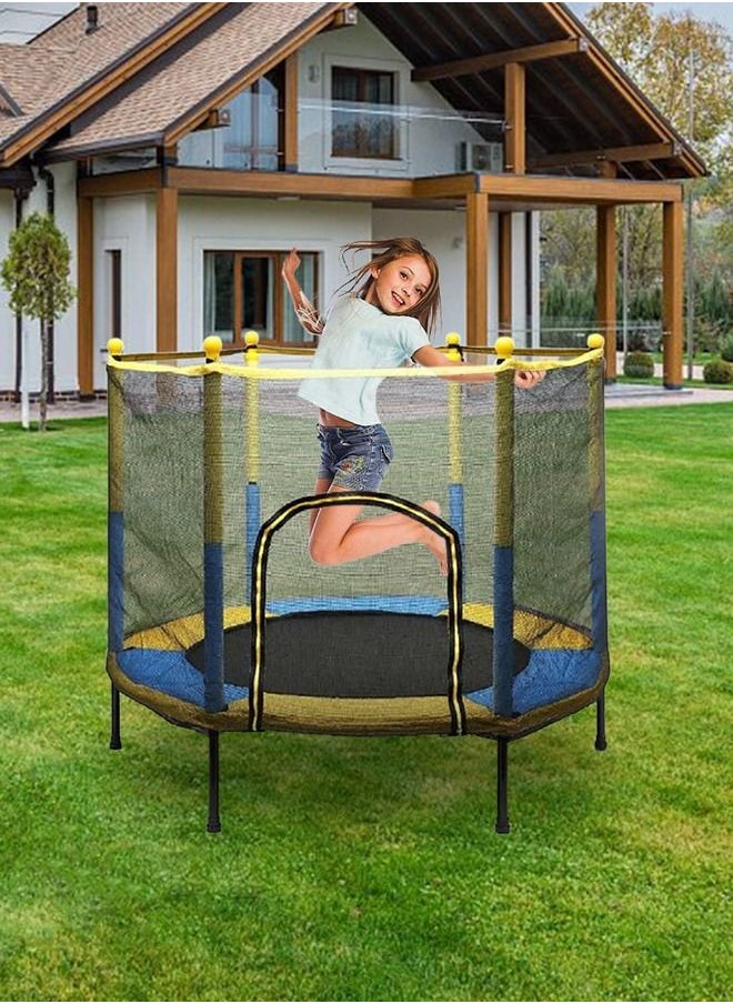 JSAITOYS Outdoor Mini Gymnastics Trampoline With Safety Enclosure  - Image 1