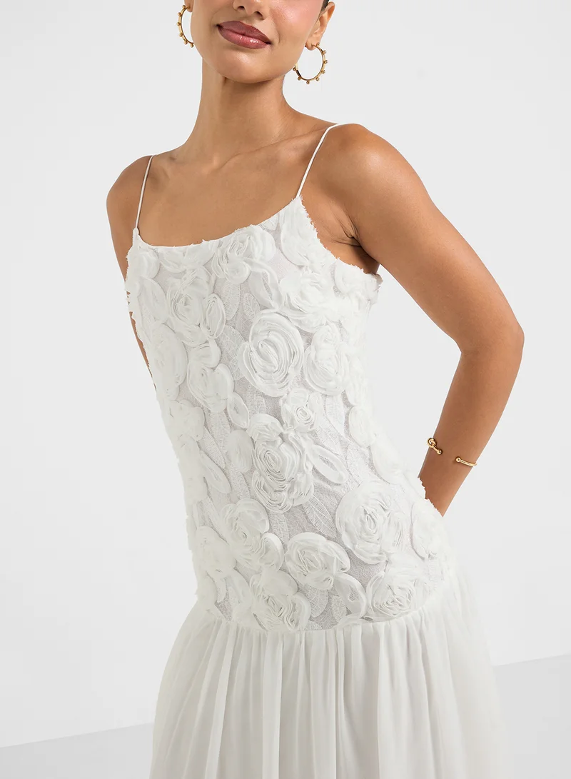Ginger Floral Appliqué Dress