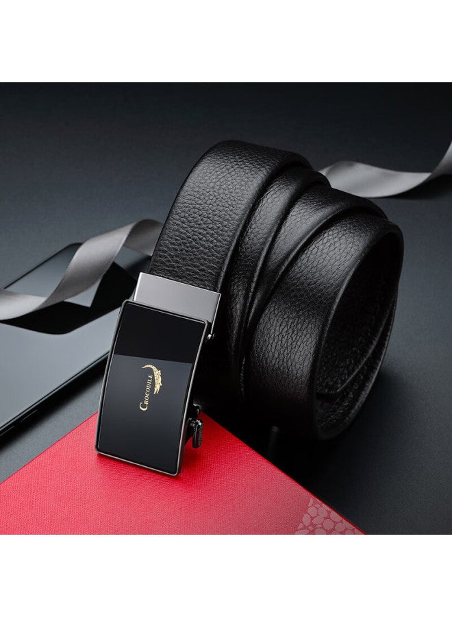 Crocodile New Year Gift, Fashionable Top-grain Leather Men's Belt, Business Casual Automatic Buckle Youth Waistband For Me - Image 1