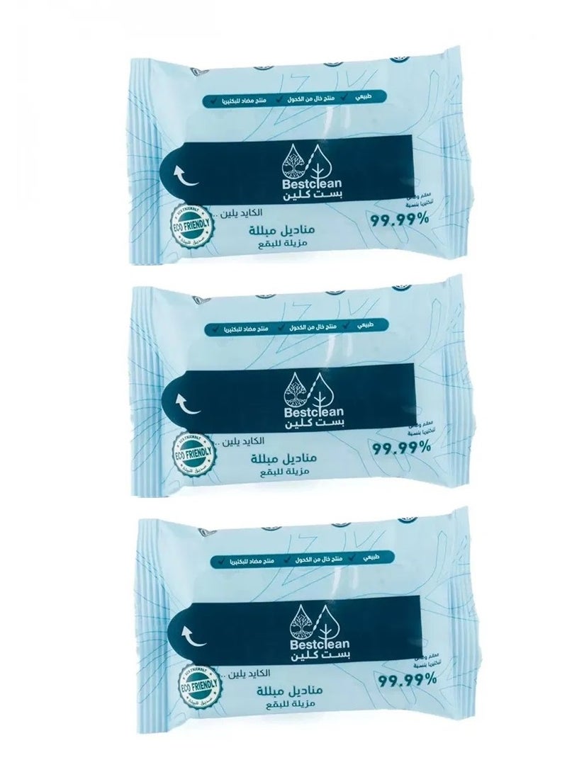 BEST CLEAN 3  PIECECS OF Best Clean Stain Remover Wipes - Image 1