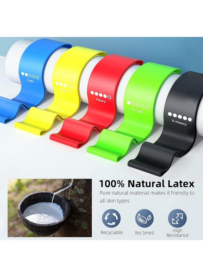 D-fix® Resistance Bands Set for Men and Women, Pack of 5 Different Levels Elastic Band for Home Gym Long Exercise Workout - Great Fitness Equipment for Training, Yoga -Multicolor - Image 3